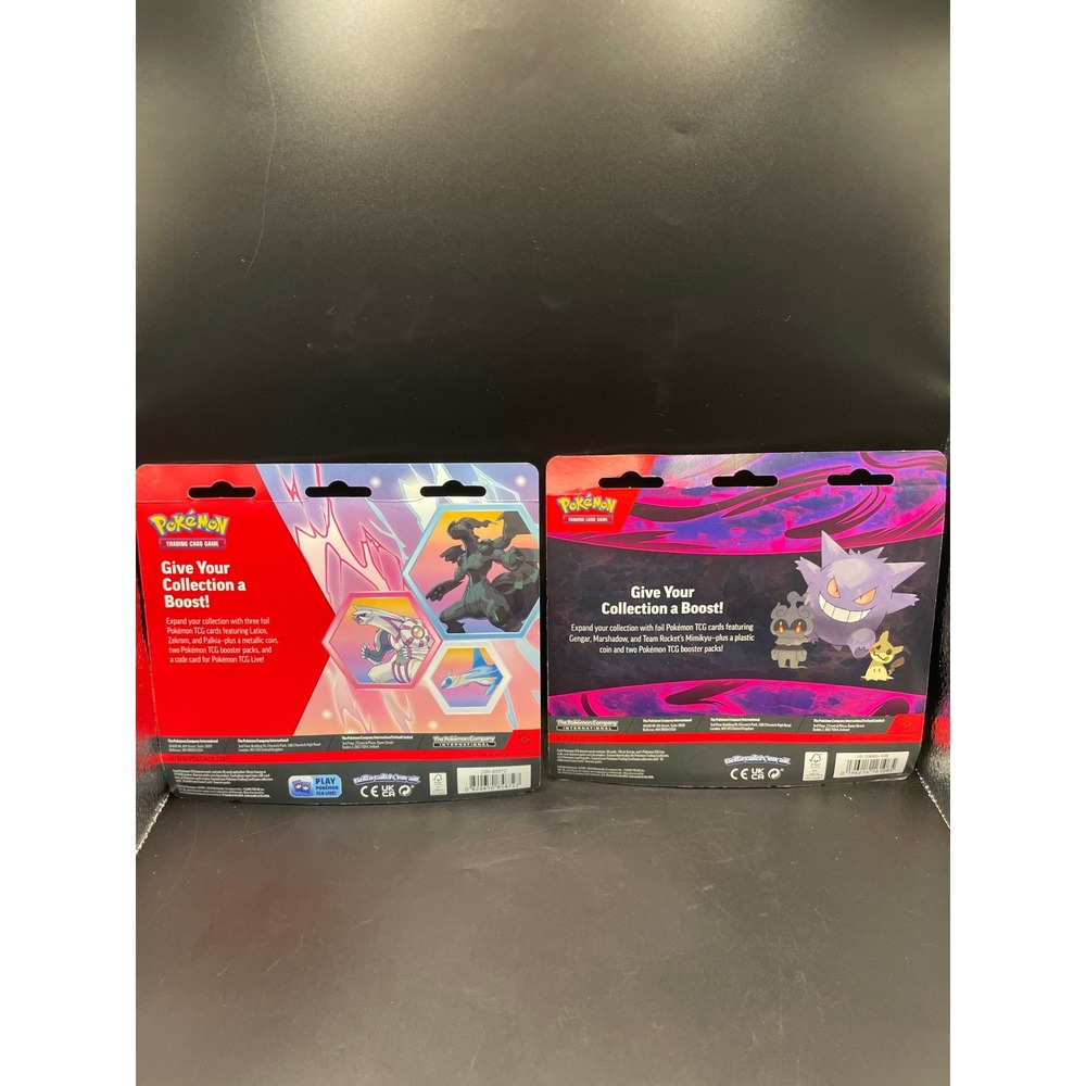 Pokemon TCG 3-Pack Blister Lot Gengar Mimikyu Latios Palkia Foil Promo Cards - Picture 4 of 6